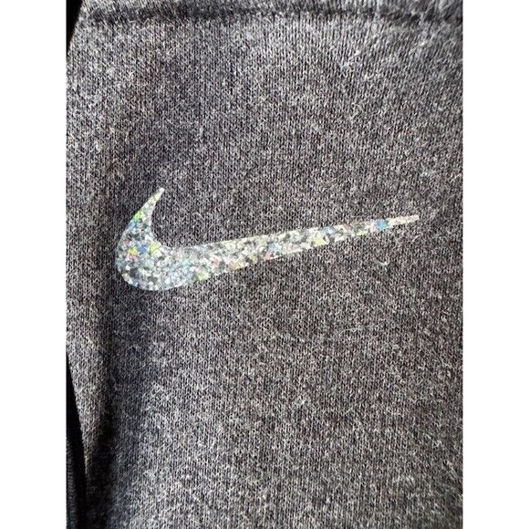 Nike Essentials Fleece Hoodie Womens SML Gray Brushed Center Swoosh Multi Color - Picture 2 of 6